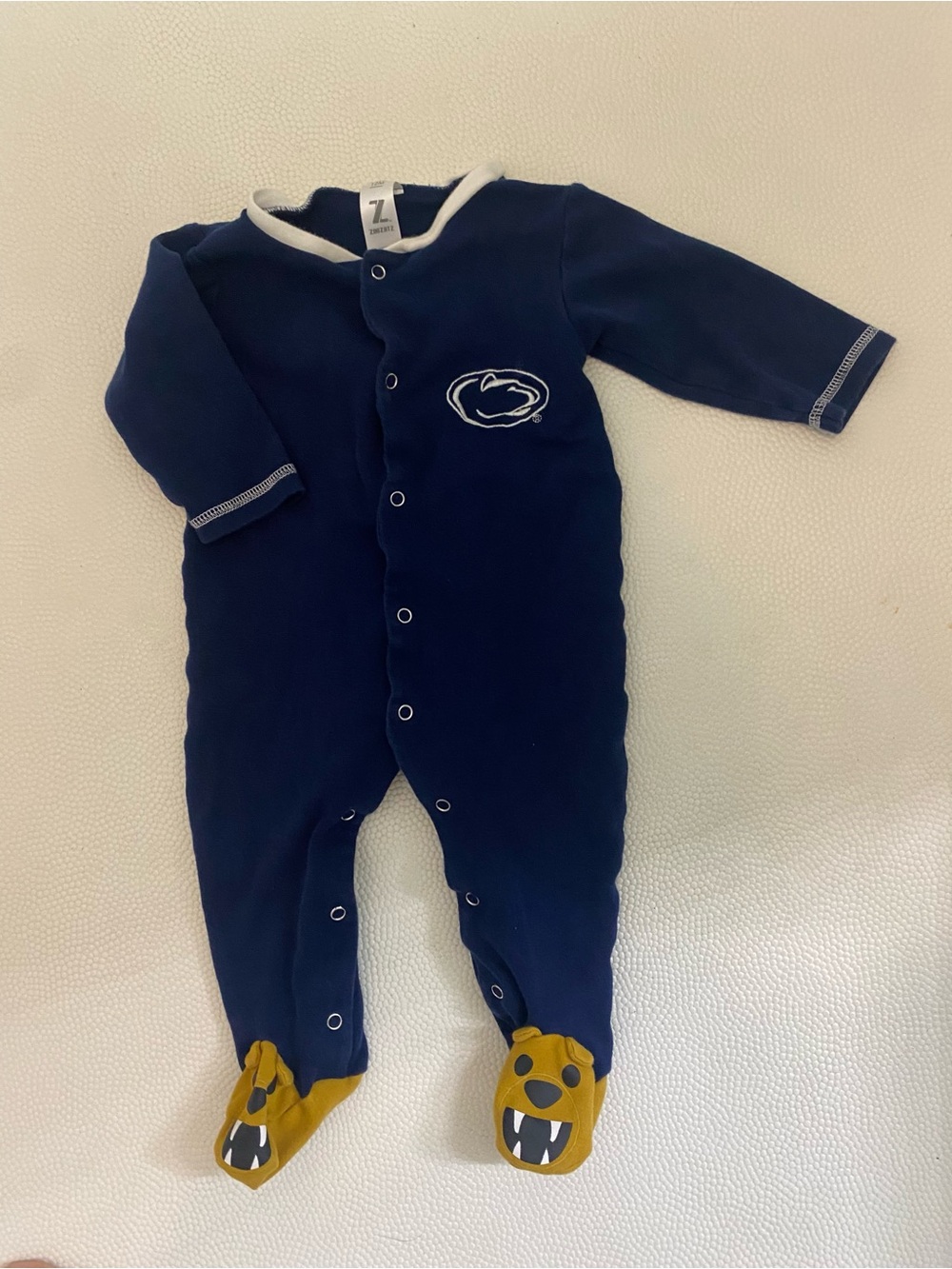 Penn State Nittany Lions footed pajamas 12 months